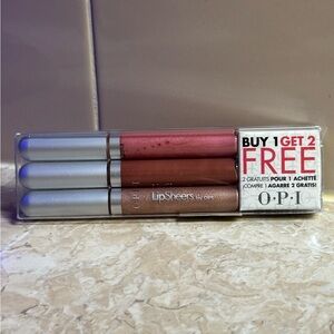 OPI Kiss the Bride Lip Glosses 3 Pack Pink Shimmer Lip Gloss Set New in Package